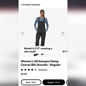 Patagonia hemp overalls